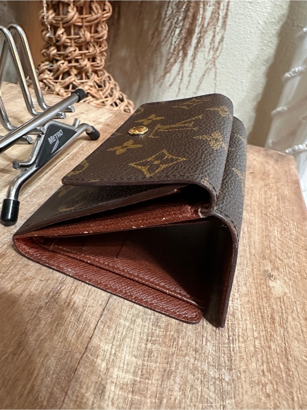 Louis Vuitton Brown & Gold Monogram Compact Wallet - Picture 11 of 14